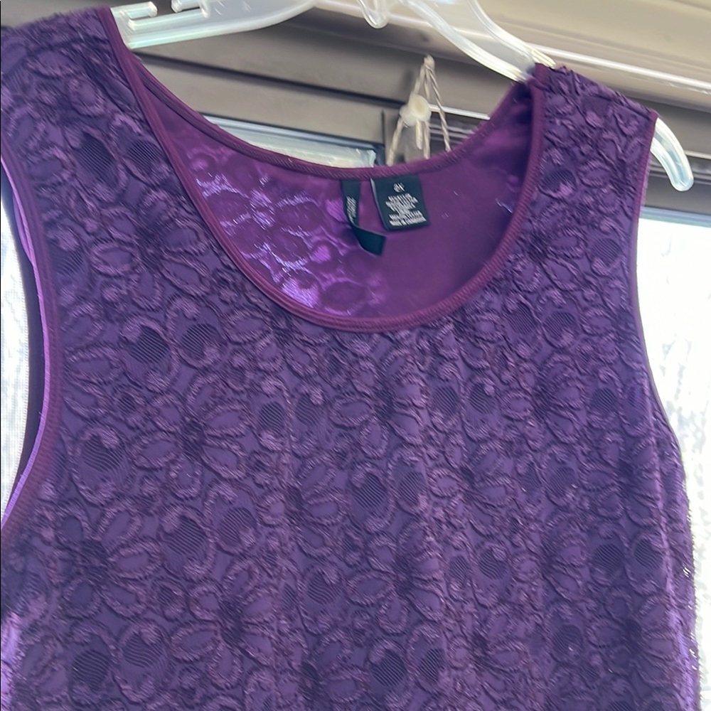 Purple Lace Sleeveless Top